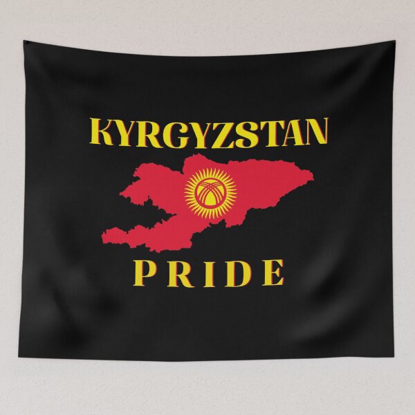 Item preview, Kyrgyzstan Flag Pride Country Outline designed and sold by JG0024.