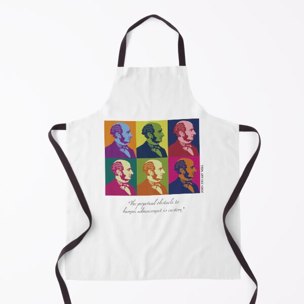 Item preview, John Stuart Mill, John S. Mill, Mill, pop art philosopher, quotes, pop art John Stuart Mill, The perpetual obstacle to human advancement is custom.  designed and sold by challengecafe.