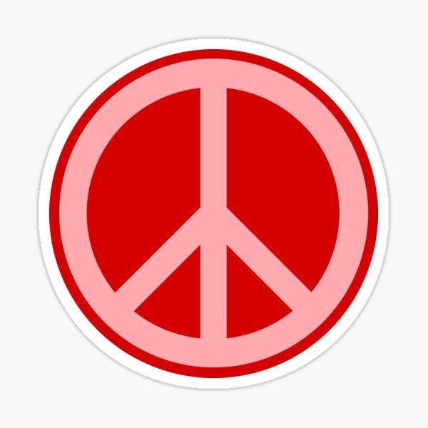 Pink Peace Sign Sticker By Y2krevival Redbubble