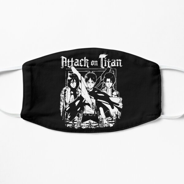 Awesome Attack On Titan Anime Main Characters Flat Mask