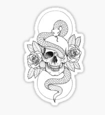 Rebirth Rose Skull Sticker