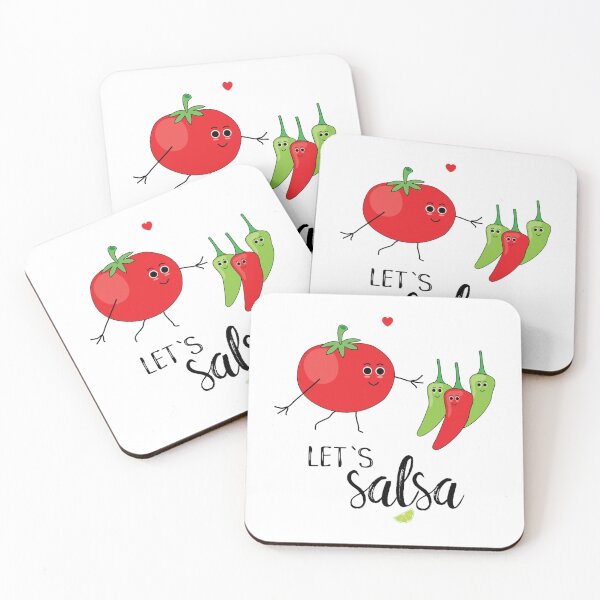 Item preview, Lets Salsa Cute Cartoon Tomato and Chillies  designed and sold by Macramama.