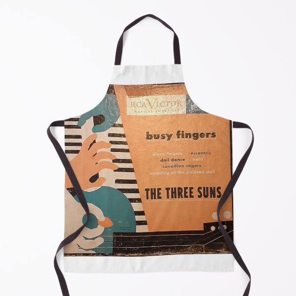 Item preview, Busy Fingers, Piano, keyboard, guitar, hands, art, 1940's, 1950's, the three suns designed and sold by Vintaged.