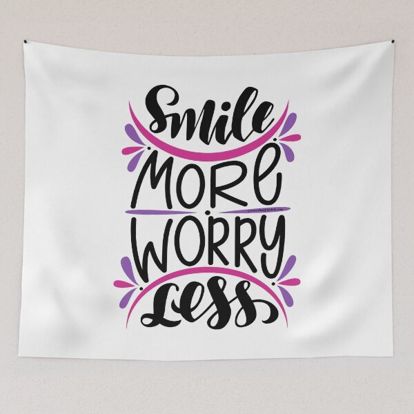 Item preview, Smile more worry less designed and sold by Vectshirt-shop.