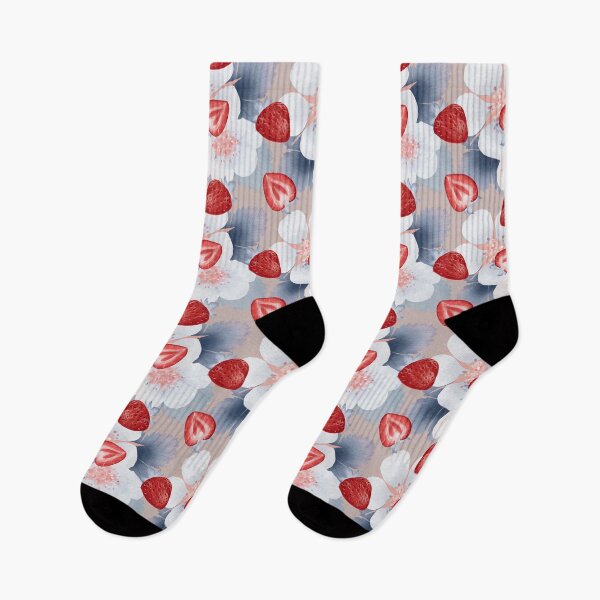 Artikelvorschau, Strawberry with white flower entworfen und verkauft von Patternsonly.
