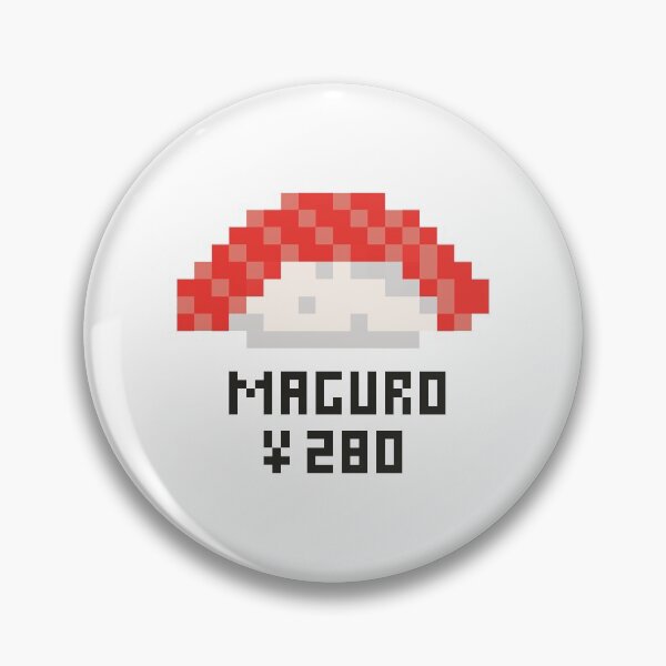 Item preview, Maguro Tuna Nigiri Sushi Pixel Art designed and sold by AnnaYenardi.