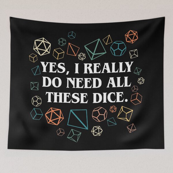 Item preview, Yes I Really Do Need All These Dice Retro designed and sold by pixeptional.