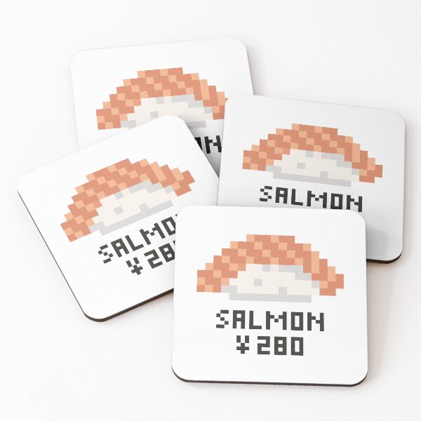 Artikelvorschau, Lachs Nigiri Sushi Pixel Art entworfen und verkauft von AnnaYenardi.