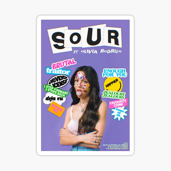 Olivia Rodrigo’s Sour Poster Sticker