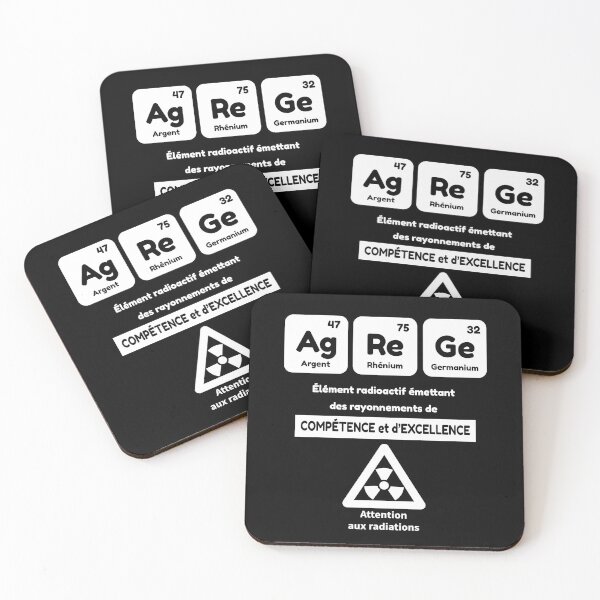 Item preview, Agrégé élément radioactif émettant des rayonnements de compétence et d'excellence - cadeau drôle pour les profs agrégés designed and sold by thegiftedadult.