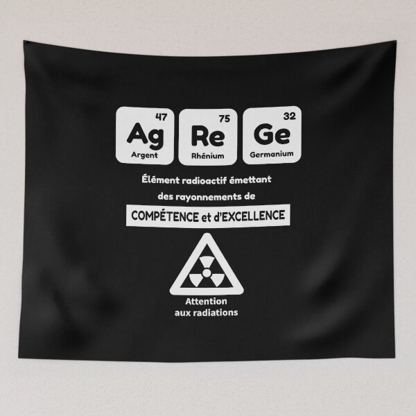Item preview, Agrégé élément radioactif émettant des rayonnements de compétence et d'excellence - cadeau drôle pour les profs agrégés designed and sold by thegiftedadult.