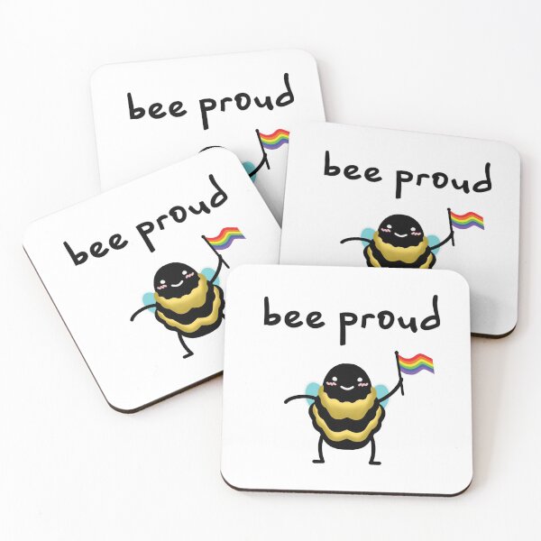 Item preview, bee proud (rainbow flag) designed and sold by Emma Hu.