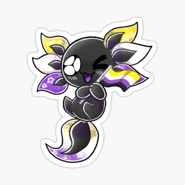 Item preview, Non-Binary Pride Axolotl designed and sold by Boba_Blossom.