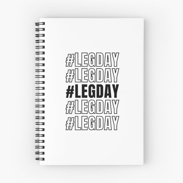 Item preview, Leg Day Repeated Text Black - Funny Gym designed and sold by GymWearDepot.