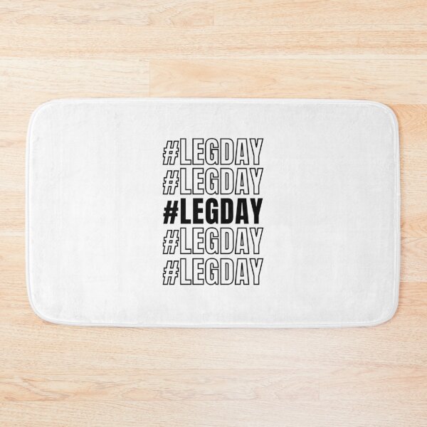 Item preview, Leg Day Repeated Text Black - Funny Gym designed and sold by GymWearDepot.