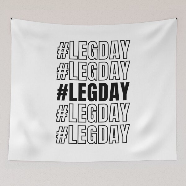 Item preview, Leg Day Repeated Text Black - Funny Gym designed and sold by GymWearDepot.