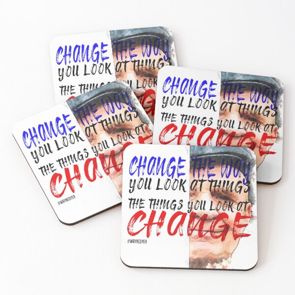 Item preview, Wayne Dyer Change the way you look at things and the things you look at change Inspiration Saying Motivational Quote Watercolor sketching Positive quote Father of motivation  designed and sold by scribblelife.