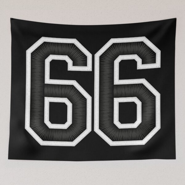 Item preview, 66 Black Jersey Sports Number sixty-six Football 66 designed and sold by elhefe.