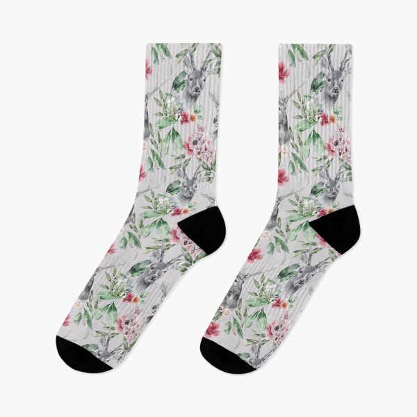 Item preview, Botanical Spring Flowers With Deer designed and sold by Patternsonly.