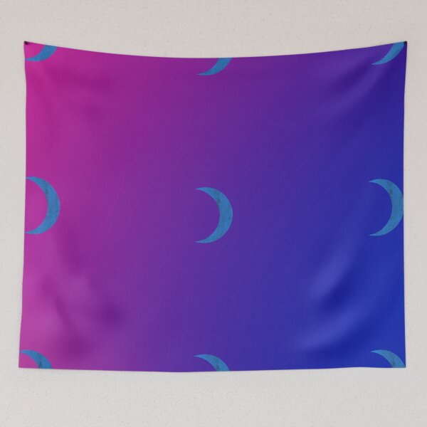 Item preview, Blue Crescent Moon Pattern in Purple/Blue Sky designed and sold by ShaunSandhu.
