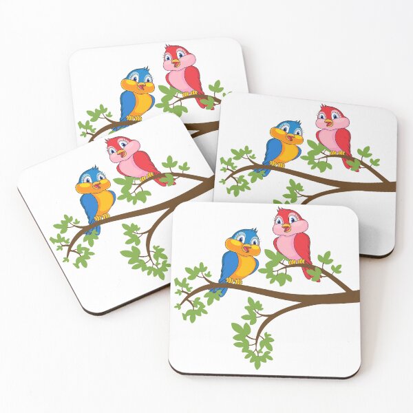 Item preview, birds on tree branch showing love designed and sold by sbrstore.