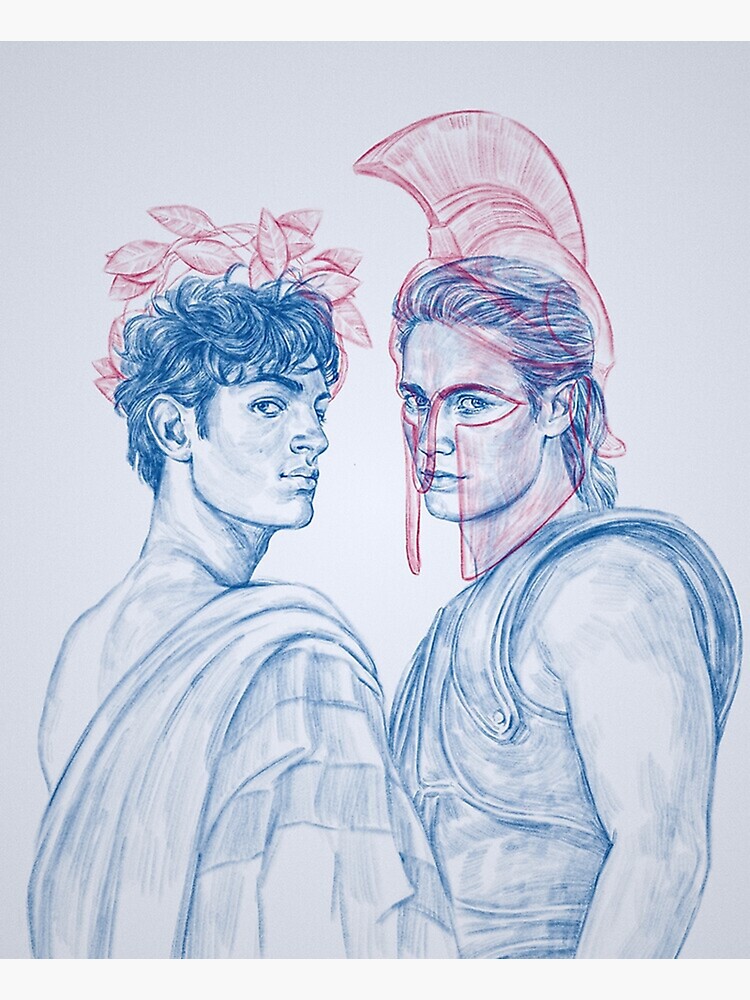 "ACHILLES AND PATROCLUS" Sticker by BrendaSousa | Redbubble