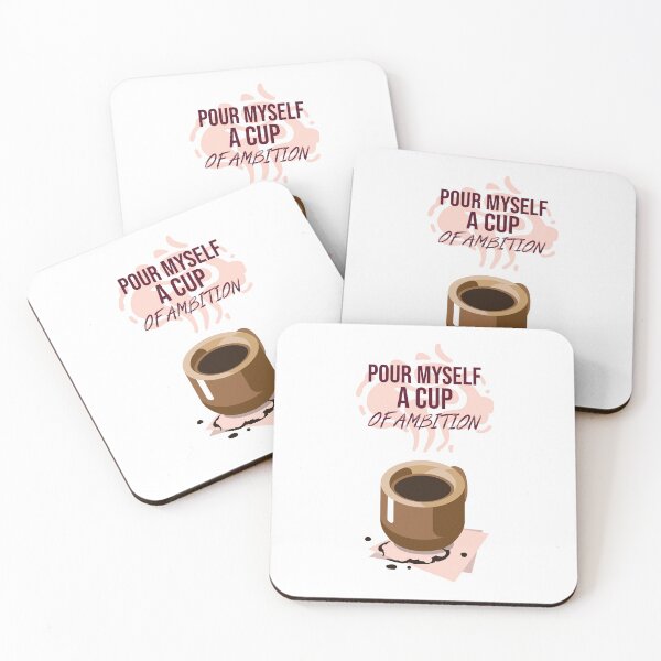 Item preview, Pour Myself a Cup of Ambition - Country Dolly Parton Design in dark brown print with pink designed and sold by katiekendall.