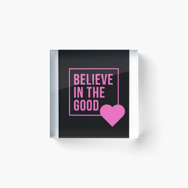 Item preview, Believe in the good - pink heart designed and sold by OceansSupply.