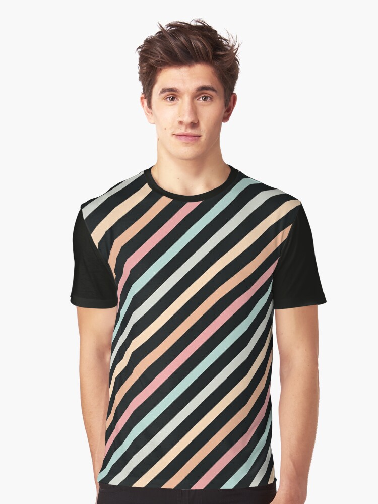 Black Slanted Logo Print T-Shirt