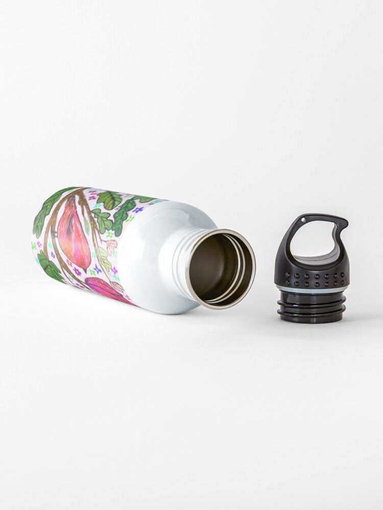 Alternate view of Leaves and Bird Print/ Design Water Bottle