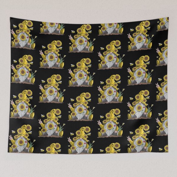 Item preview, Hippie Gnome with Sunflowers and Honey Bees-gift for bee lovers designed and sold by BRtisticDesigns.