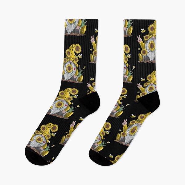 Item preview, Hippie Gnome with Sunflowers and Honey Bees-gift for bee lovers designed and sold by BRtisticDesigns.