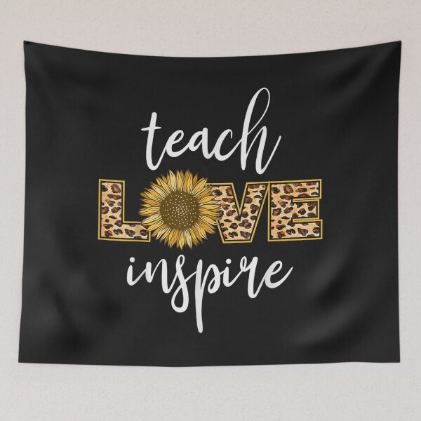 Item preview, Teach Love Inspire Funny Leopard Sunflower Gifts for Teacher designed and sold by zellaplrnli.
