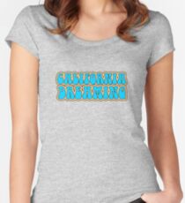 Kalifornien Dreaming Song Lyrics Hippie 60er Jahre Frieden Tailliertes Rundhals-Shirt