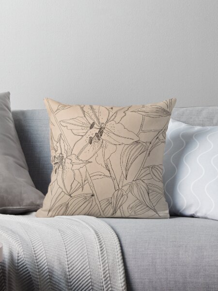 Item preview, Lilies.  Pen sketch EMoore Golding© designed and sold by Elizabeth Moore Golding.