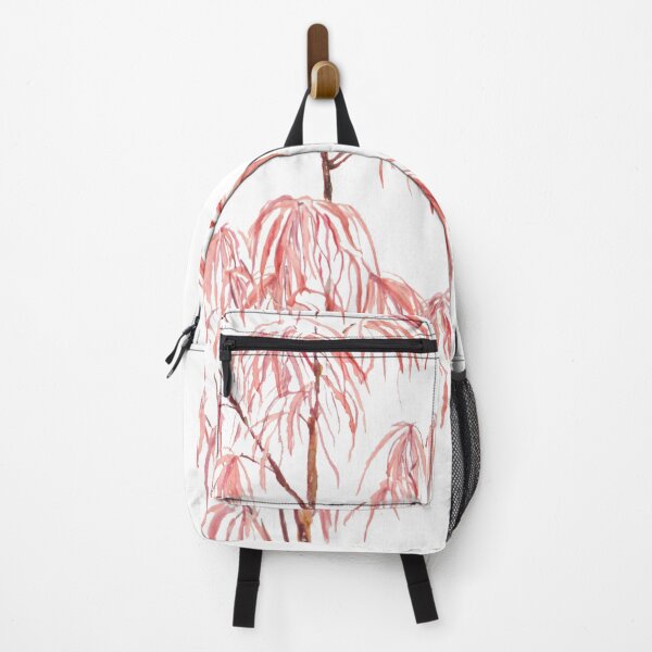 Item preview, hand painted zen red laceleaf weeping Japanese maple watercolor arts designed and sold by ColorandColor.
