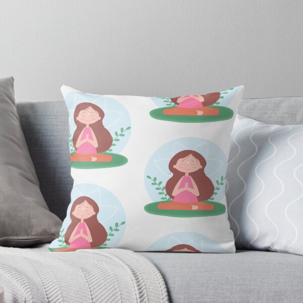Item preview, Meditate happy girl. Young woman sitting in yoga lotus pose. concept of meditation. Hare Krishna. designed and sold by KsuWonder.