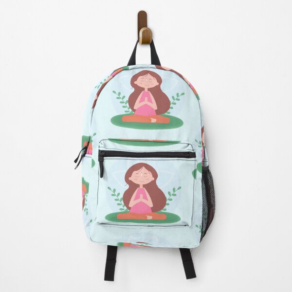 Item preview, Meditate happy girl. Young woman sitting in yoga lotus pose. concept of meditation. Hare Krishna. designed and sold by KsuWonder.