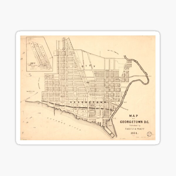Item preview, Vintage Map of Georgetown (Washington D.C.) 1876 designed and sold by BravuraMedia.