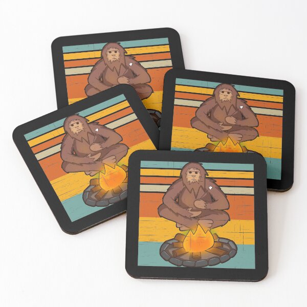 Item preview, Bigfoot By The Campfire Retro Sunset designed and sold by tpixx.