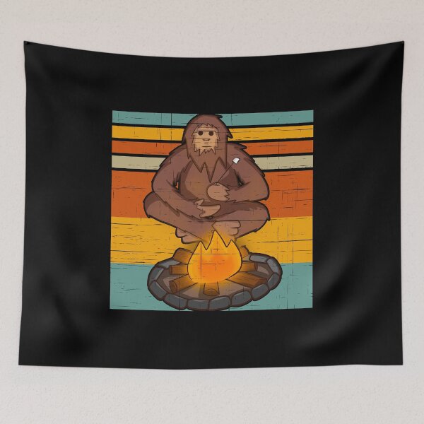 Item preview, Bigfoot By The Campfire Retro Sunset designed and sold by tpixx.