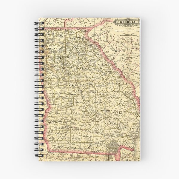 Item preview, Vintage Map of Georgia (1883) designed and sold by BravuraMedia.