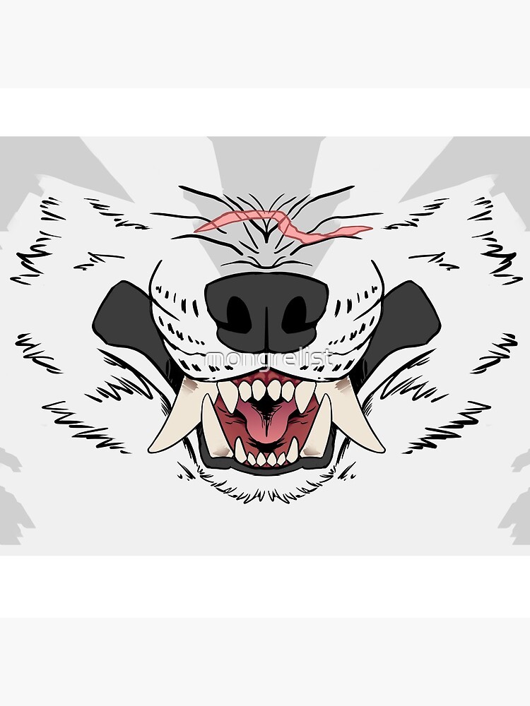 Thumbnail 3 of 3, Pin, Wolfric Snarl designed and sold by mongrelist.