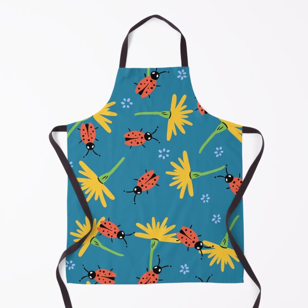 Item preview, Flower and ladybugs print blue designed and sold by valdegilde.
