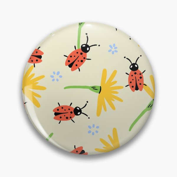 Item preview, Flower and ladybugs print yellow designed and sold by valdegilde.
