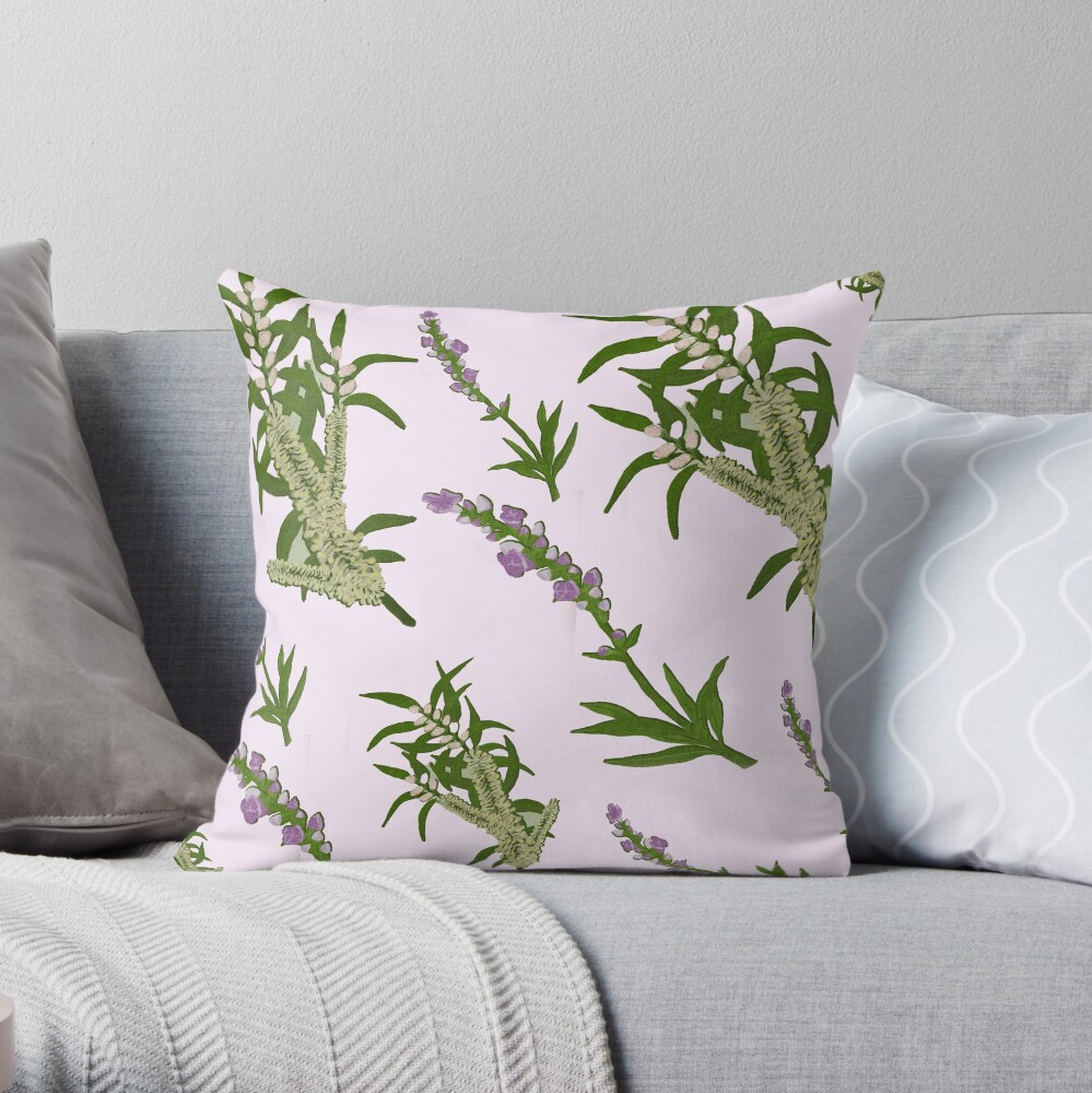 Pastels and Lavender Home Throw Pillow