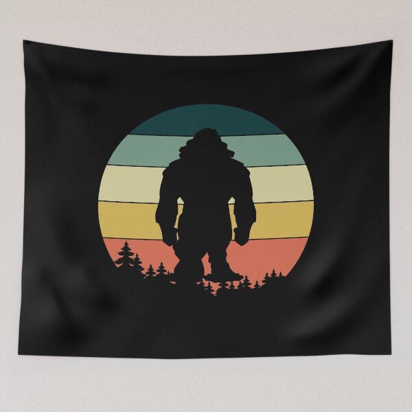 Item preview, Bigfoot Walking In The Woods Retro Sunset designed and sold by tpixx.