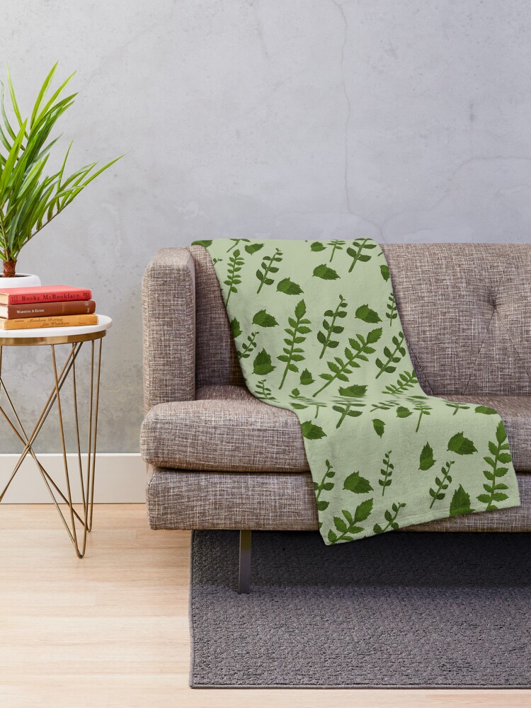 Alternate view of Minty Home Throw Blanket