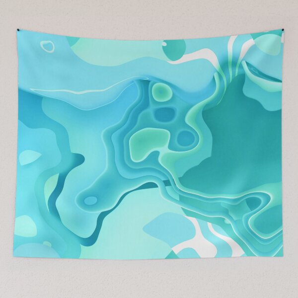 Item preview, Abstract waves Pattern on blue Color design and dinamic Concept- Creative idea geometric shape designed and sold by Gugurat.