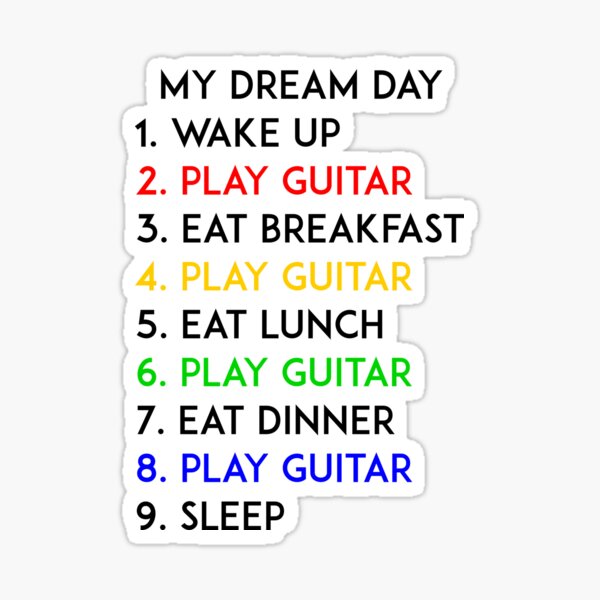 Item preview, Play Guitar My Dream Day  designed and sold by kerimeart.